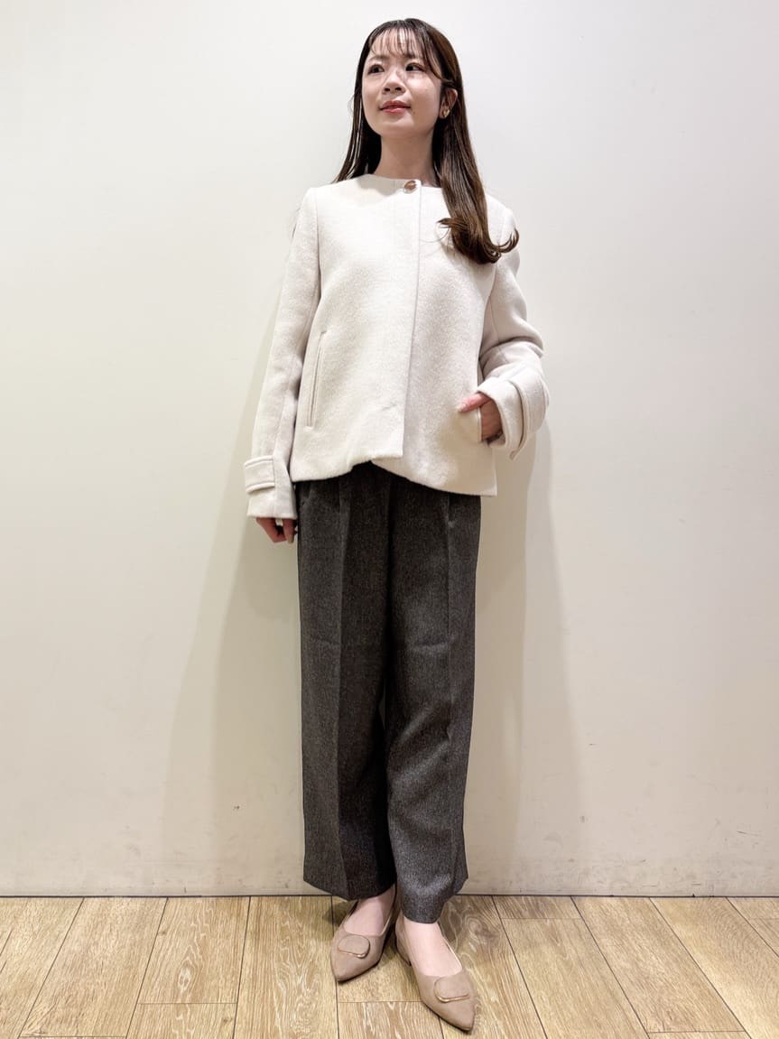 ayaさんの「index｜ラメスカラップビジューデザインニット【洗濯機OK】《6col／S～LL》」を使ったコーディネート