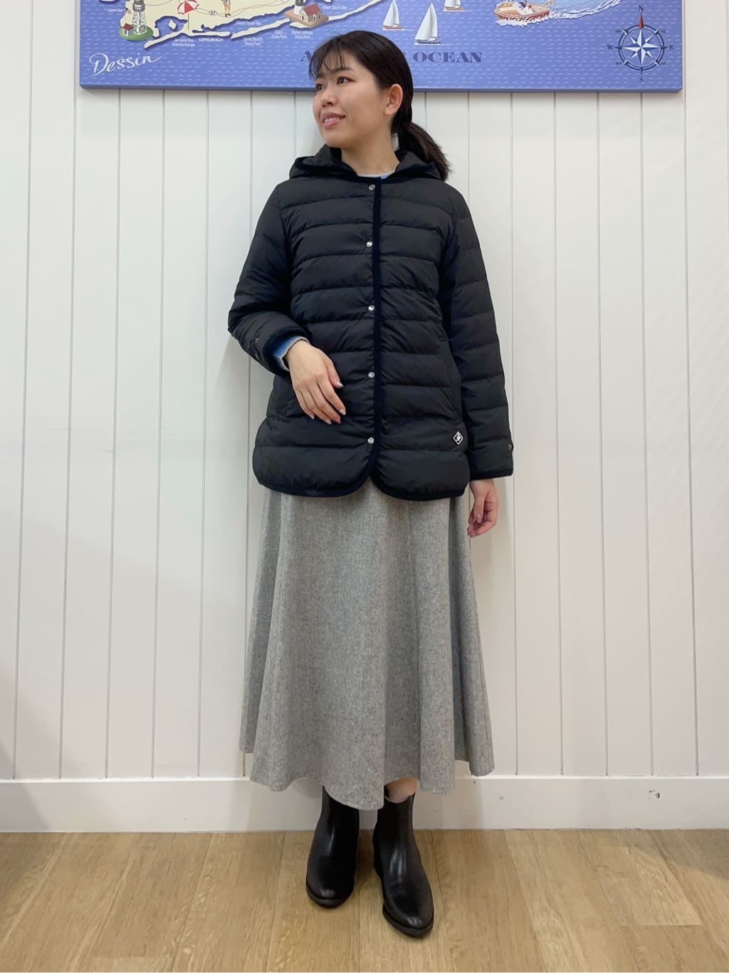 Mayaさんの「Dessin｜【撥水・2WAY】ミュラーダウンコートミドル丈」を使ったコーディネート