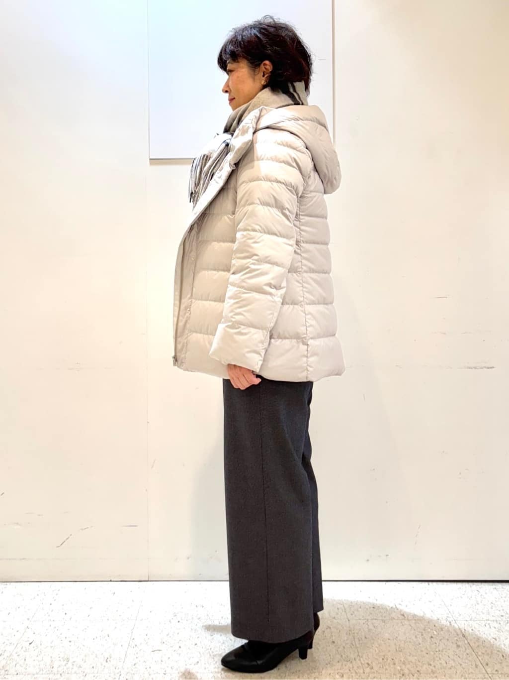 ヤスコさんの「Reflect｜【SS-4Lサイズ】フーデッドミドルダウンコート」を使ったコーディネート