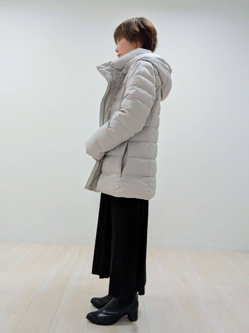 nishiさんの「Reflect｜【SS-4Lサイズ】フーデッドミドルダウンコート」を使ったコーディネート