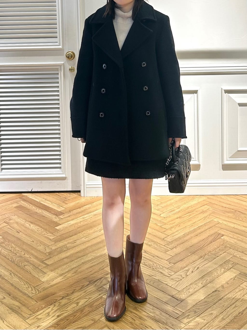 cocoさんの「DRESSTERIOR｜ブッチャーツイードミニスカート」を使ったコーディネート