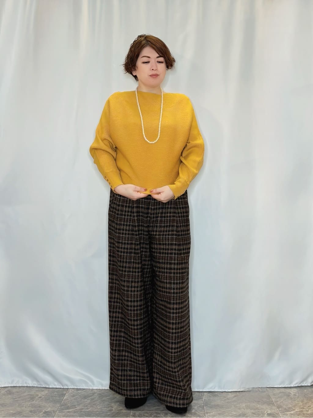 たみさんの「SHOO･LA･RUE｜【洗濯機可】即サマになる ノーカラー ボアブルゾン」を使ったコーディネート