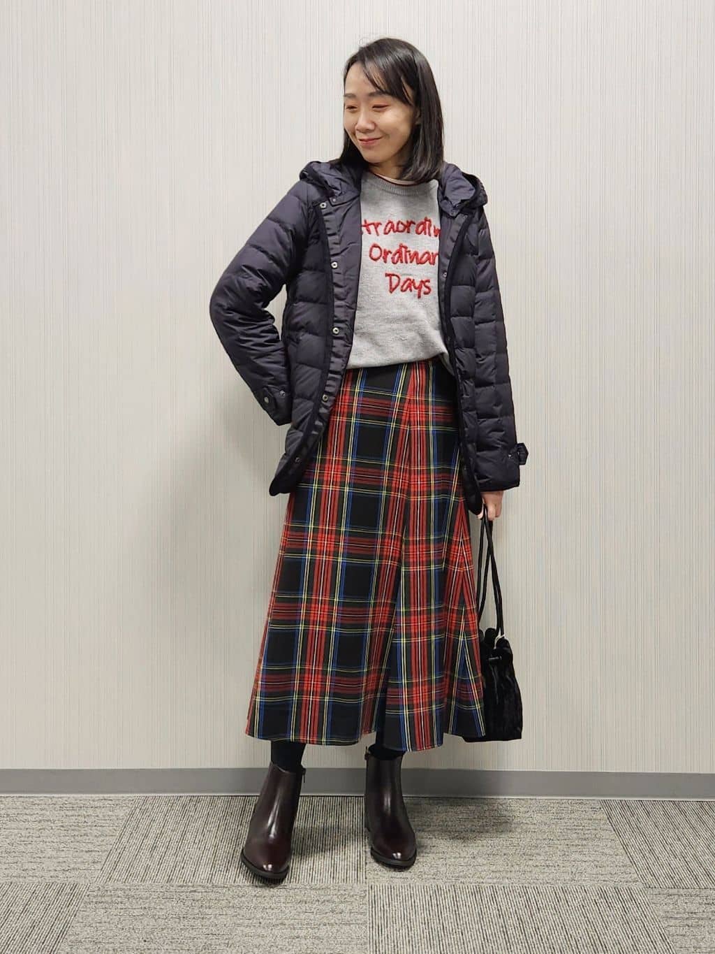 naraさんの「Dessin｜【撥水・2WAY】ミュラーダウンコートミドル丈」を使ったコーディネート