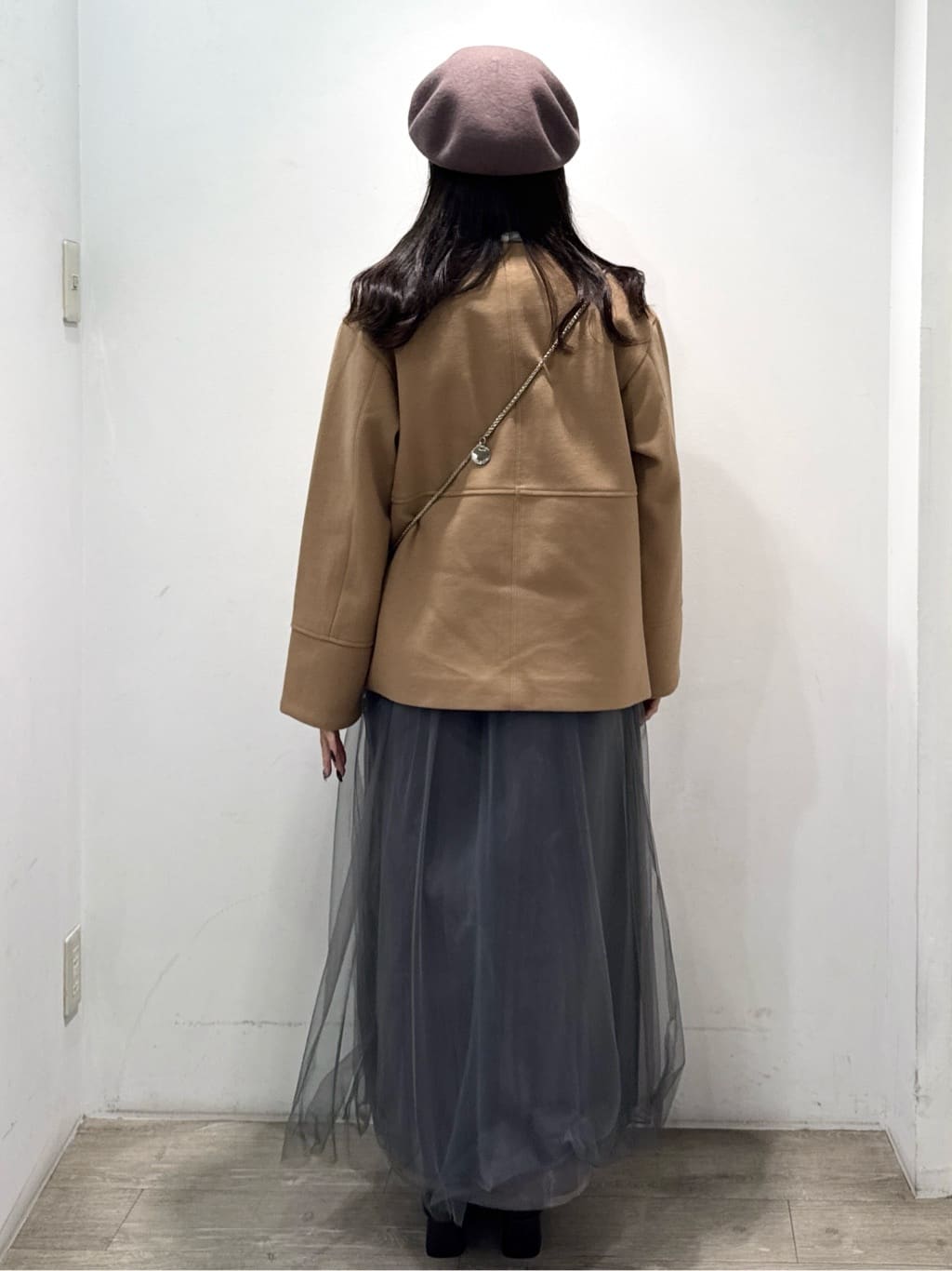 yuicciさんの「OPAQUE.CLIP｜ウールライクメルトンノーカラーコート【洗濯機洗い可】」を使ったコーディネート