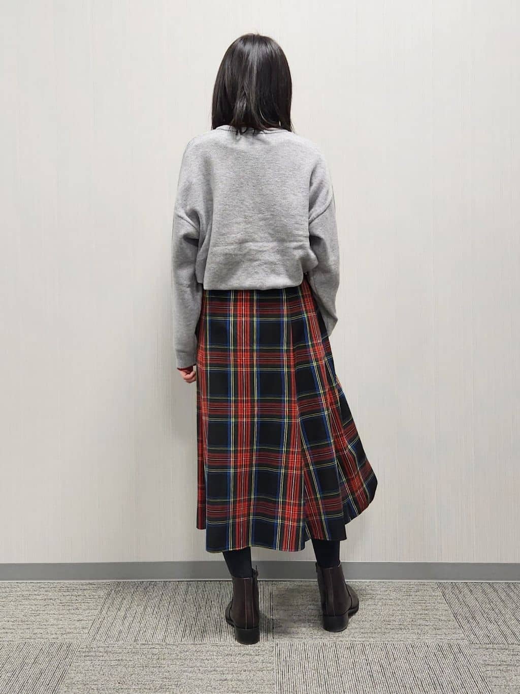 naraさんの「Dessin｜【洗える】ペイント風刺繍入り配色ラインニット」を使ったコーディネート