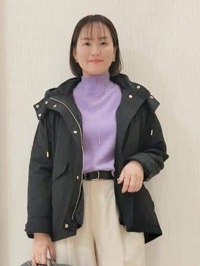 naokoさんの「UNTITLED｜【8色展開/洗える】ウールカシミヤ ハイネックニット」を使ったコーディネート
