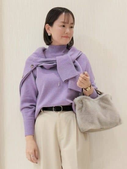 naokoさんの「UNTITLED｜【8色展開/洗える】ウールカシミヤ ハイネックニット」を使ったコーディネート
