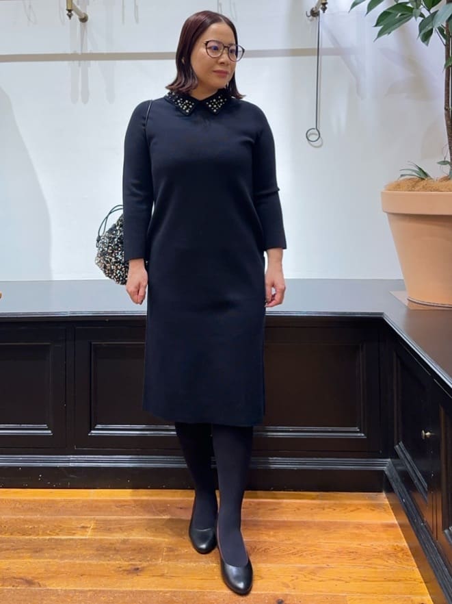 Asamiさんの「DRESSTERIOR｜スパンコール2WAY巾着バッグ」を使ったコーディネート