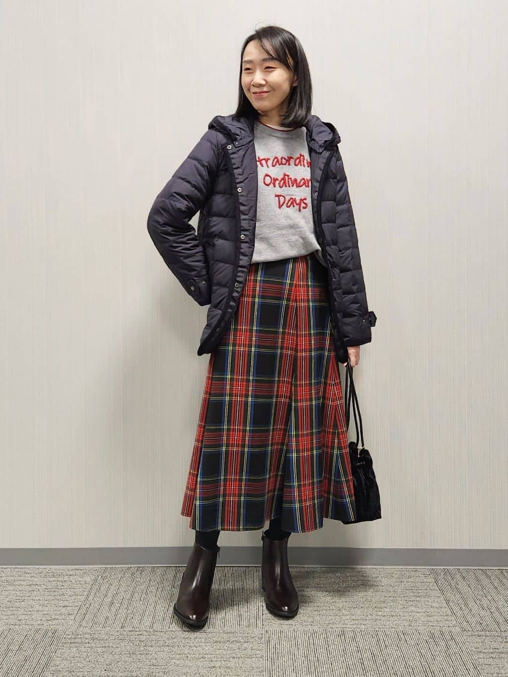 naraさんの「Dessin｜【撥水・2WAY】ミュラーダウンコートミドル丈」を使ったコーディネート