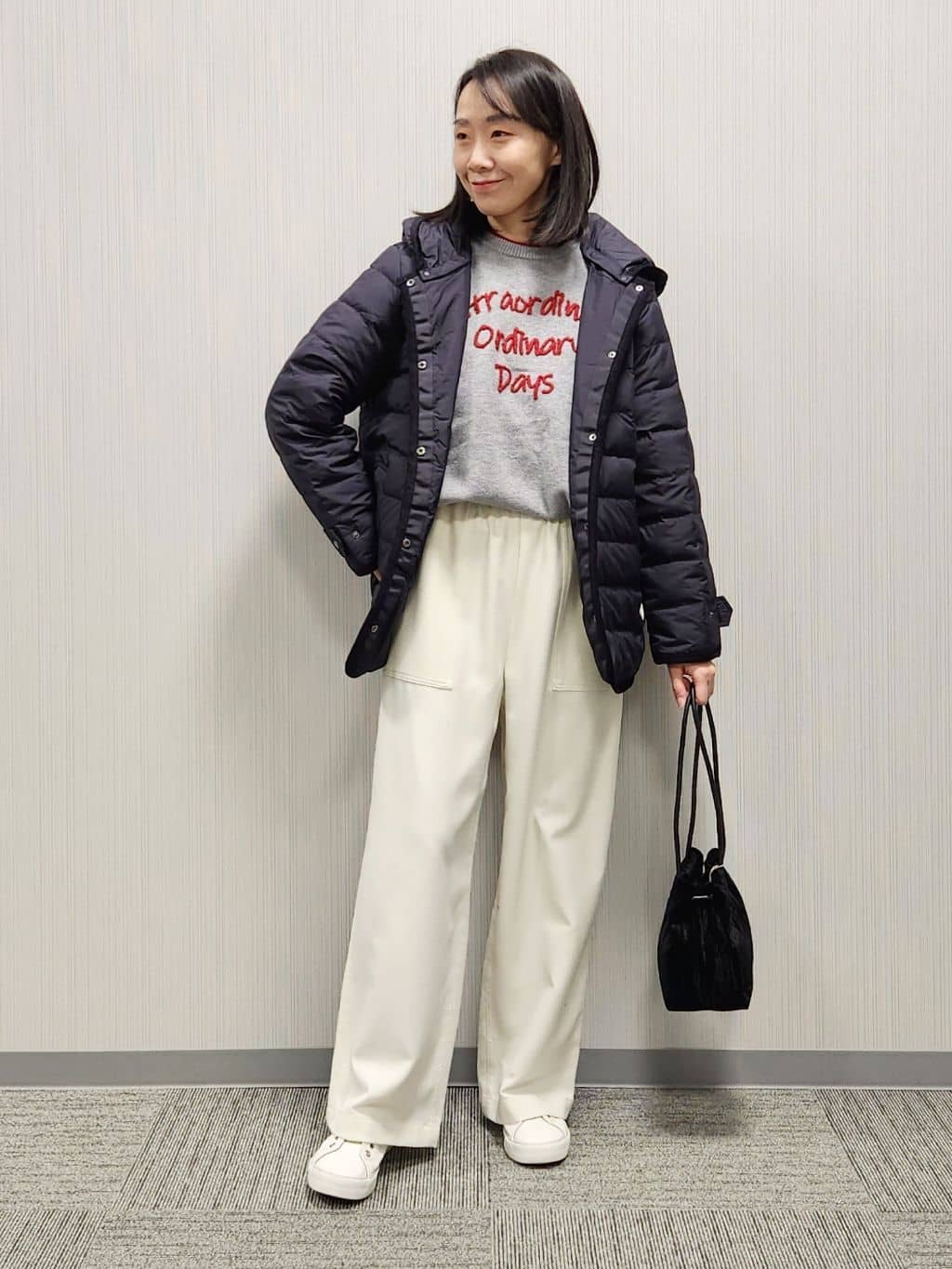 naraさんの「Dessin｜【撥水・2WAY】ミュラーダウンコートミドル丈」を使ったコーディネート