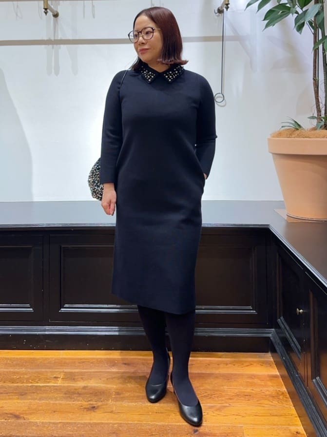 Asamiさんの「DRESSTERIOR｜スパンコール2WAY巾着バッグ」を使ったコーディネート