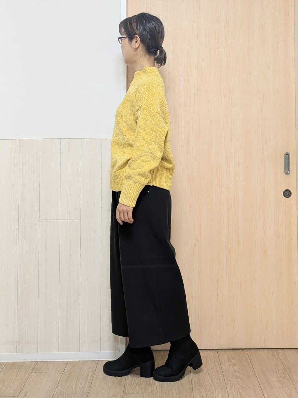 YuAさんの「SHOO･LA･RUE｜【着丈選べる/きっと虜になる】あったかもちもち ワイドパンツ」を使ったコーディネート