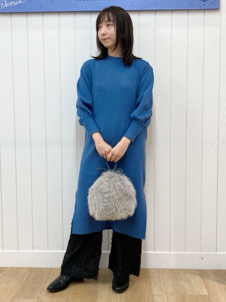 yoshiさんの「Dessin｜【2点セット／洗える】パンツレイヤードワンピース」を使ったコーディネート