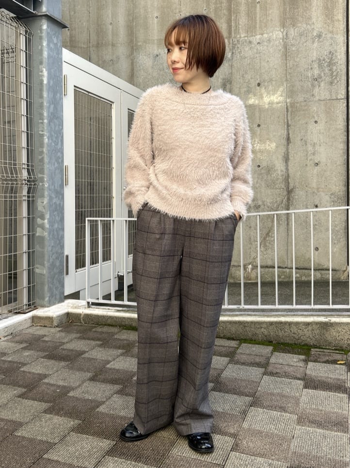 ga_riさんの「THE SHOP TK｜着るたびときめく ふんわりフェザーシャギーニット」を使ったコーディネート