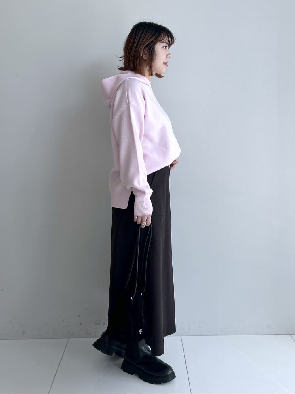 Hirokaさんの「Dessin｜【洗える／体型カバー】ちょうどいいニットパーカ」を使ったコーディネート