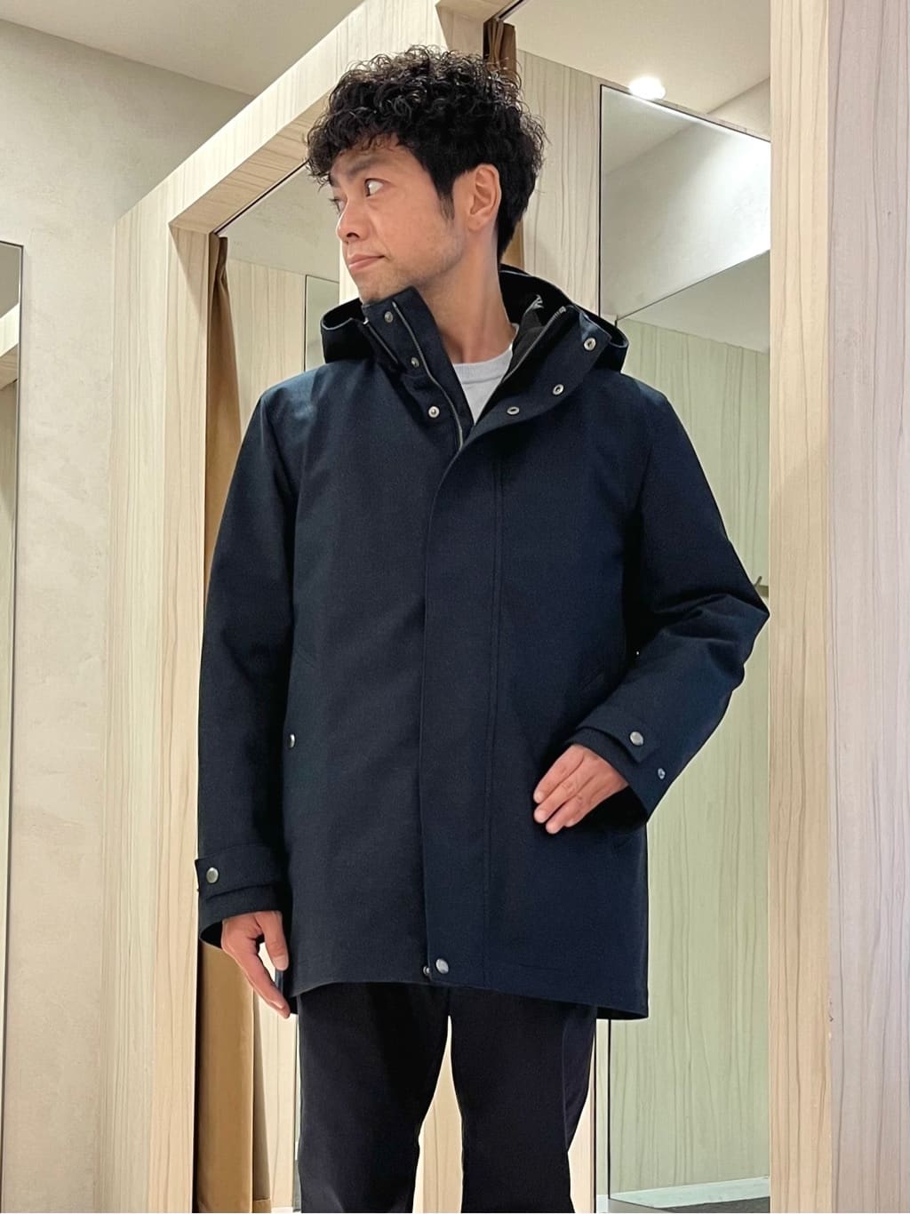 URAさんの「TAKEO KIKUCHI｜【3WAY】ドビー ダウンライナー付ブルゾン」を使ったコーディネート