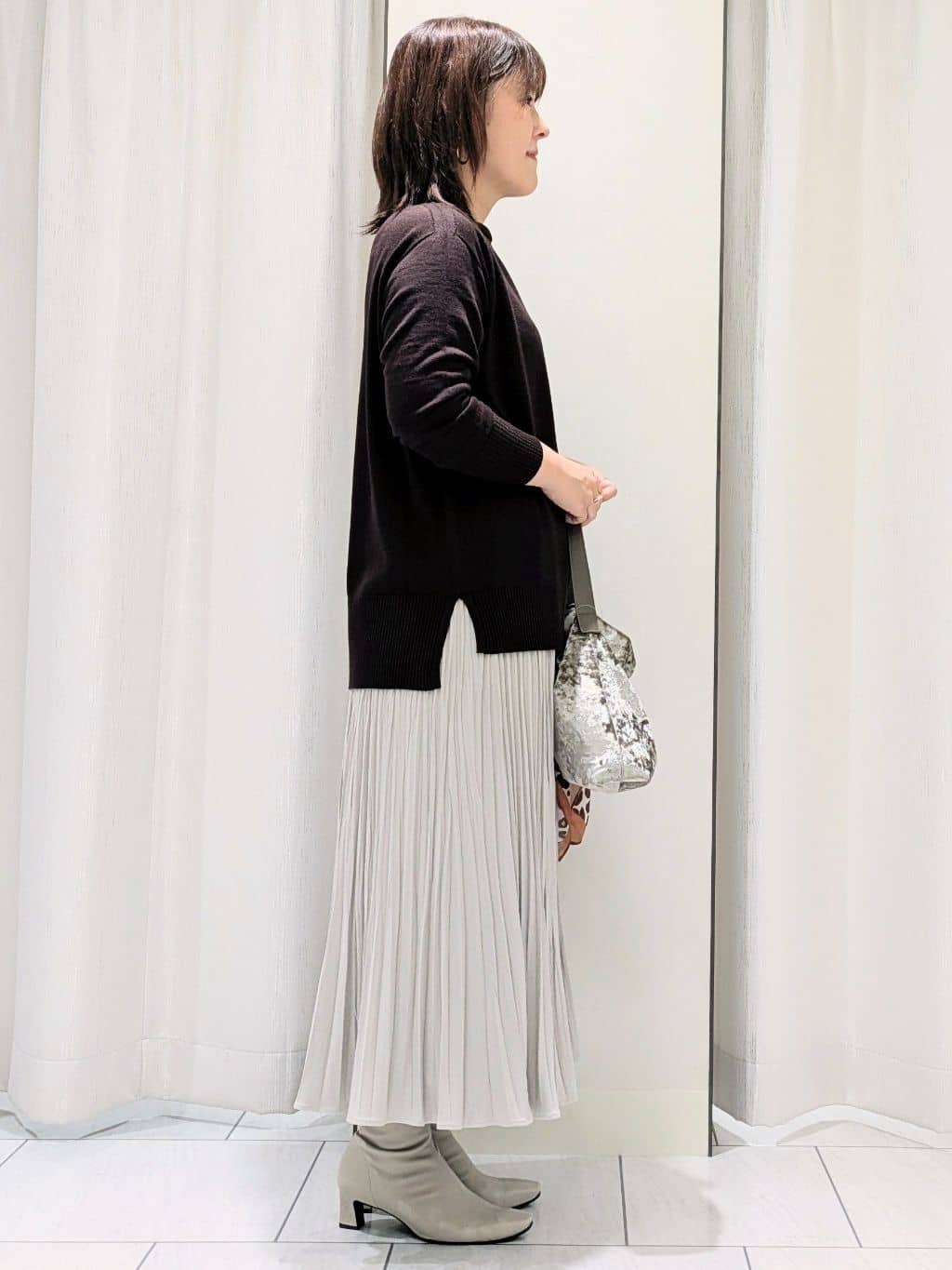 Onumaさんの「UNTITLED｜【8色展開/体型カバー】魅せるタイムレスニット」を使ったコーディネート