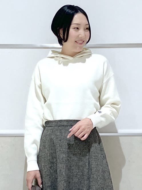 eriko さんの「Dessin｜【洗える／体型カバー】ちょうどいいニットパーカ」を使ったコーディネート