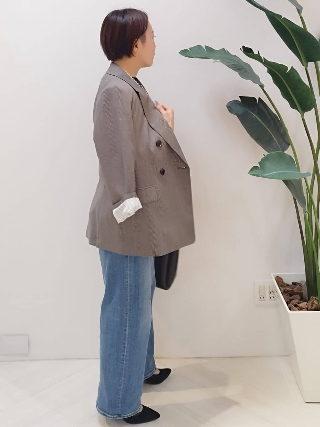 s u g iさんの「UNTITLED｜【セットアップ可】ウールライク ダブルブレストジャケット」を使ったコーディネート