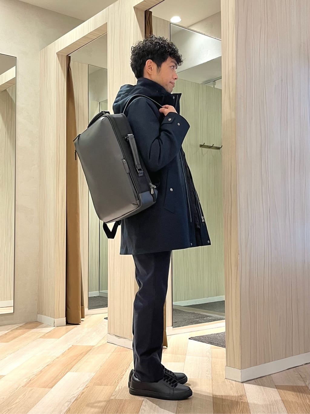 URAさんの「TAKEO KIKUCHI｜【3WAY】ドビー ダウンライナー付ブルゾン」を使ったコーディネート