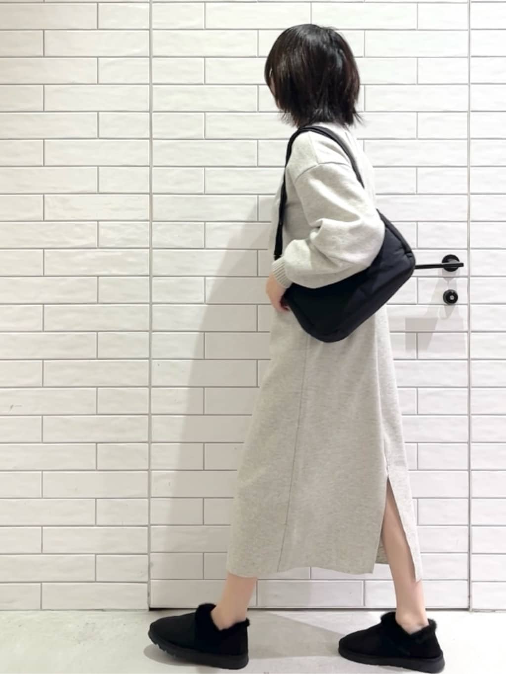 しおりさんの「OPAQUE.CLIP｜ハイネックリブニット【洗濯機OK】」を使ったコーディネート