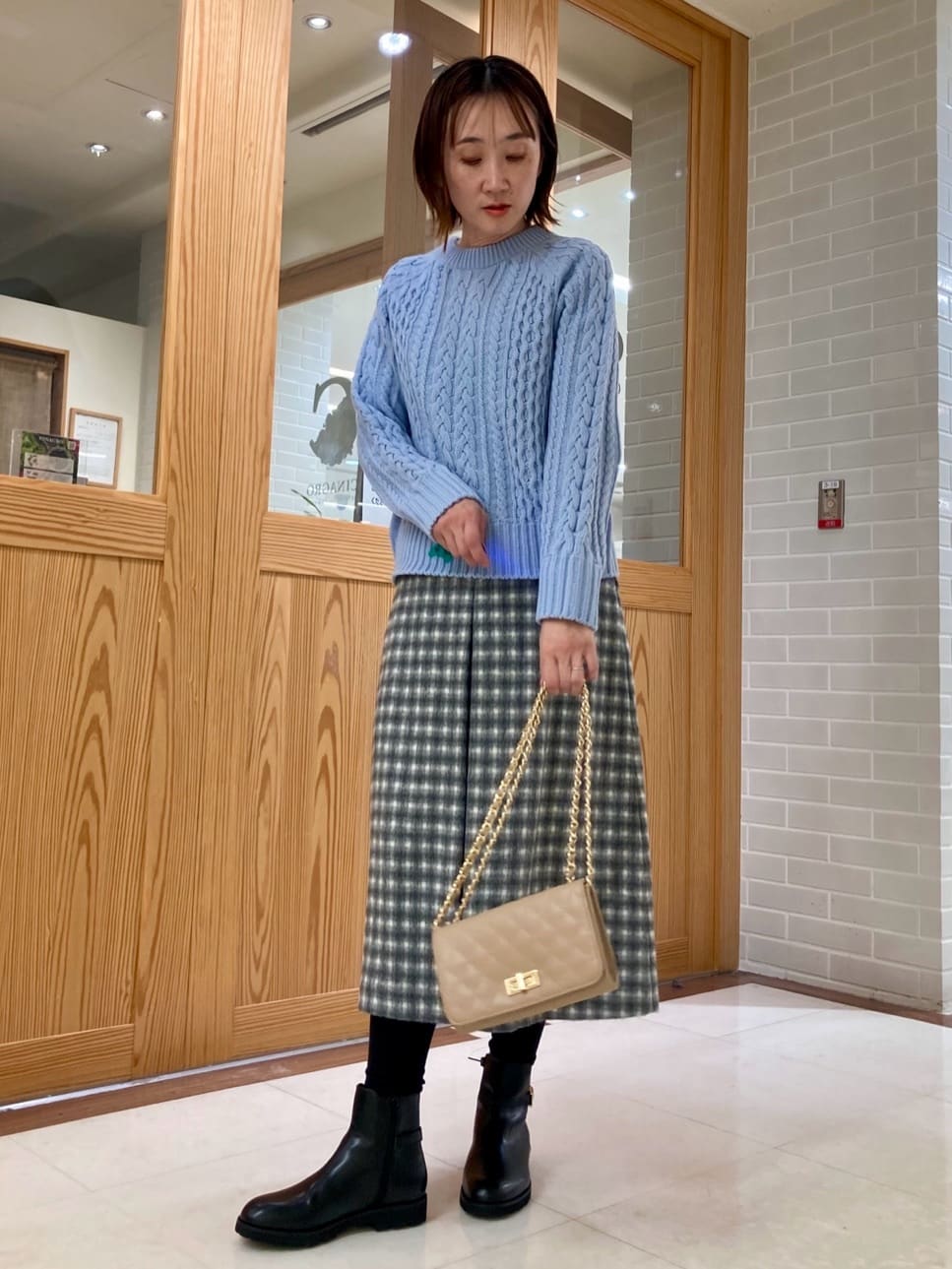 ゆうさんの「UNTITLED｜【洗える】スポンディッシュ ケーブル柄ニット」を使ったコーディネート