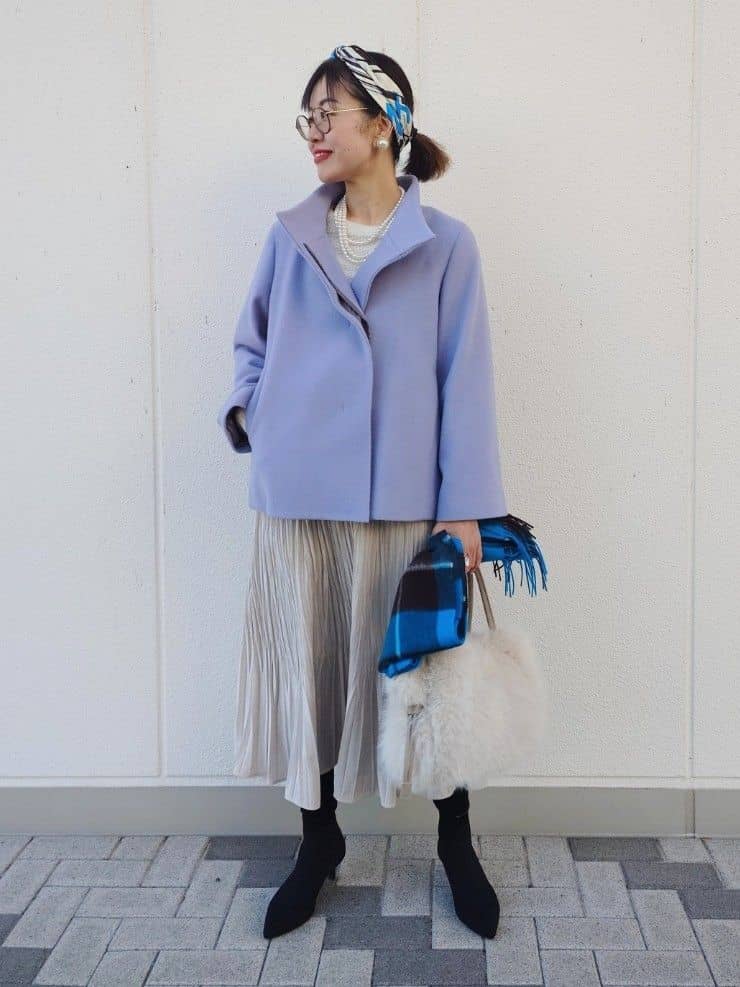 MUTSUKOさんの「UNTITLED｜【着回しが効く／オンオフアウター】ウールショートコート」を使ったコーディネート