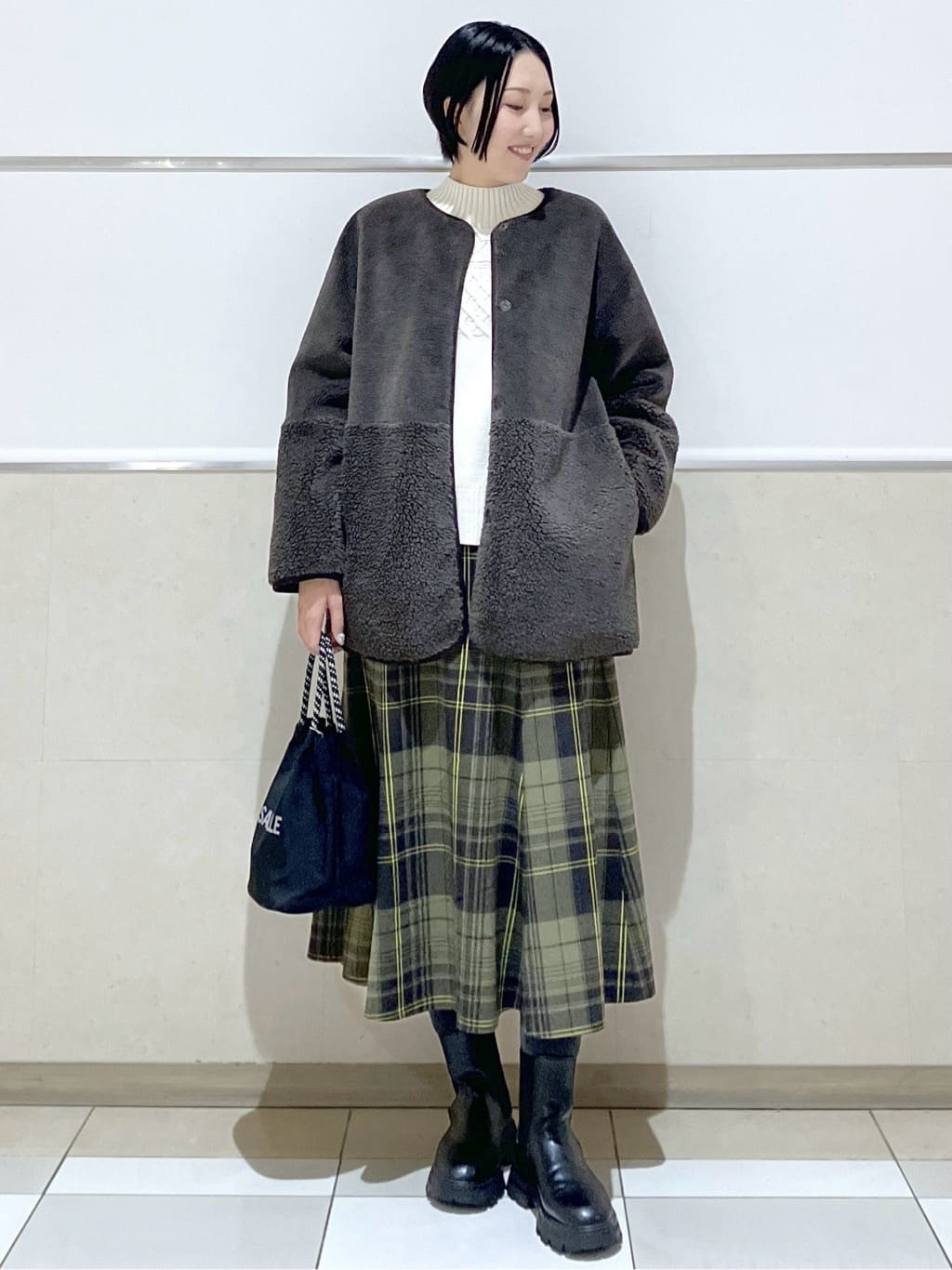 eriko さんの「Dessin｜【2WAY】フェイクムートンコート」を使ったコーディネート
