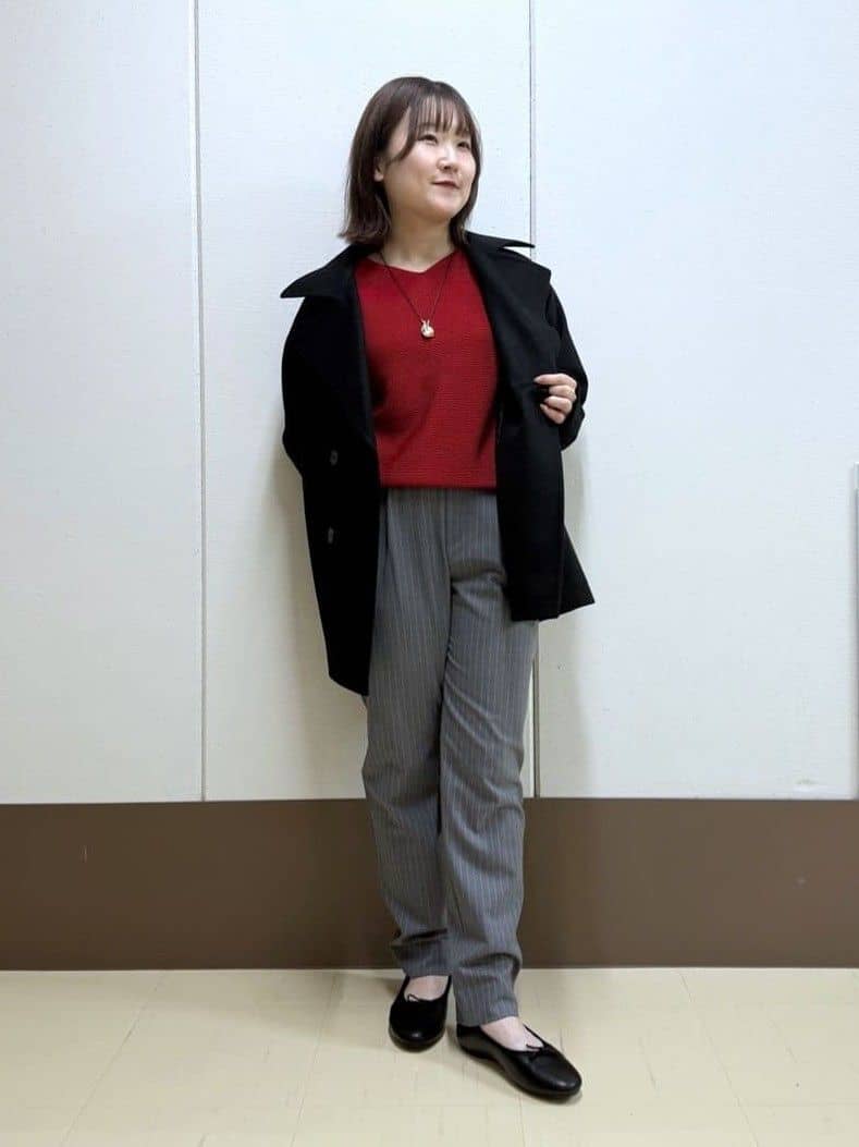 Rikoさんの「INDIVI｜【軽やか／ゆったり】ウール混ショートトレンチコート」を使ったコーディネート
