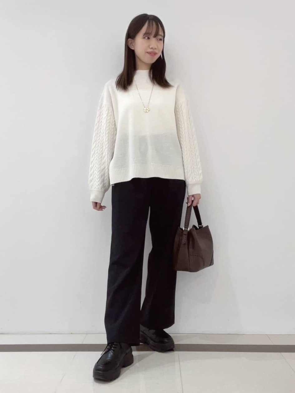 yukaさんの「Reflect｜【SS-4Lサイズ／衿が顔に当たらない◎】スタンドネックミドルコート」を使ったコーディネート
