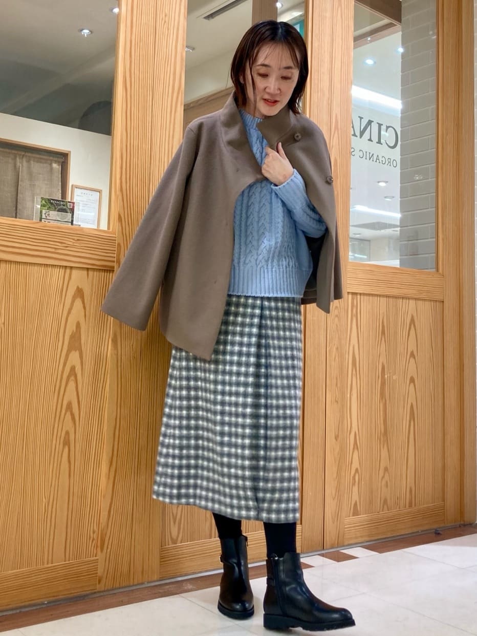 ゆうさんの「UNTITLED｜【洗える】スポンディッシュ ケーブル柄ニット」を使ったコーディネート