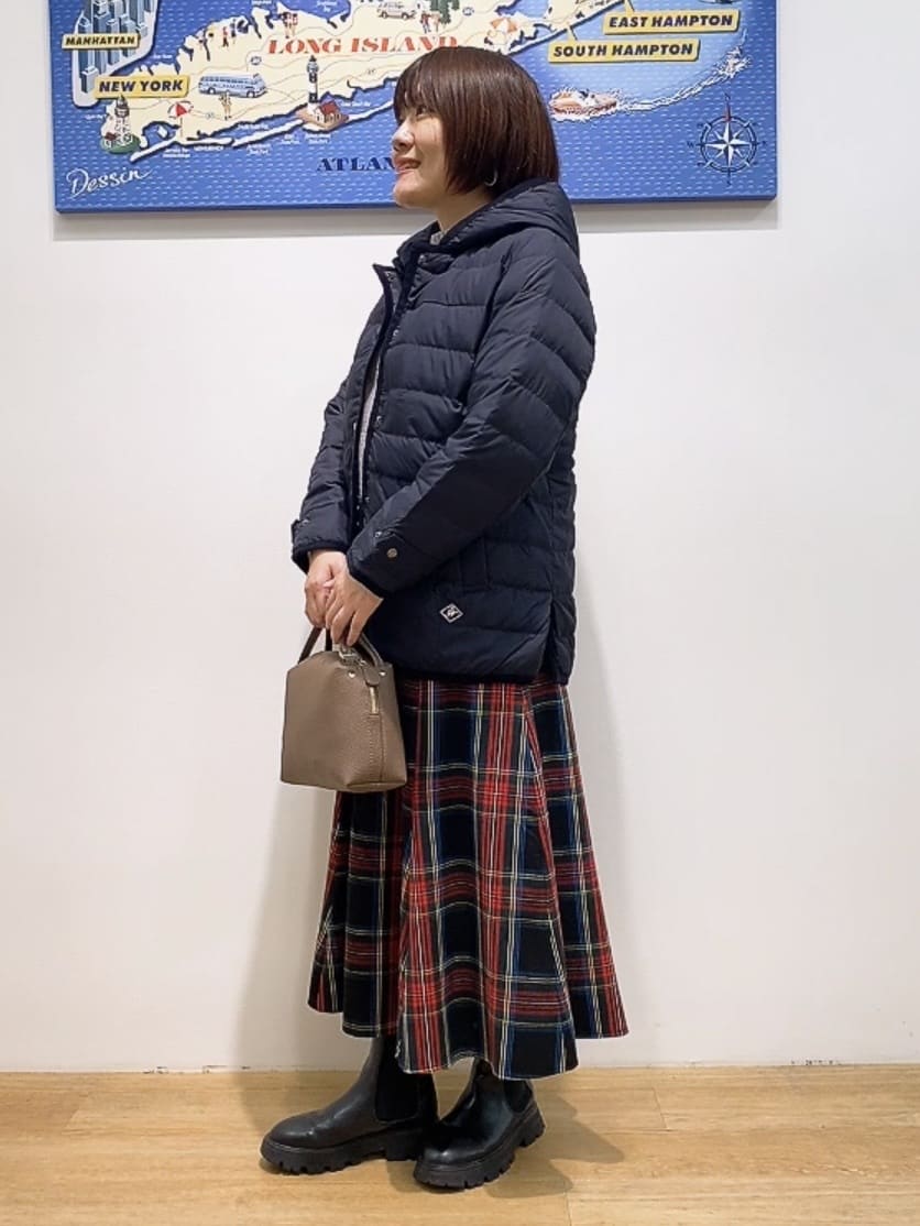Hamaさんの「Dessin｜【撥水・2WAY】ミュラーダウンコートミドル丈」を使ったコーディネート