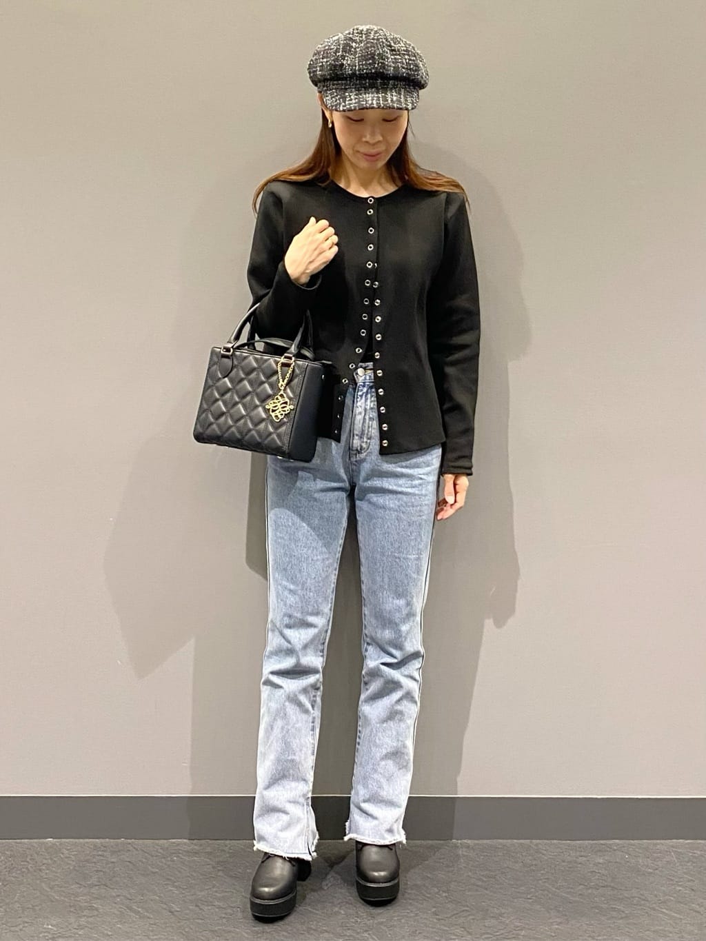 hiraさんの「ESPERANZA｜厚底レースアップブーツ」を使ったコーディネート