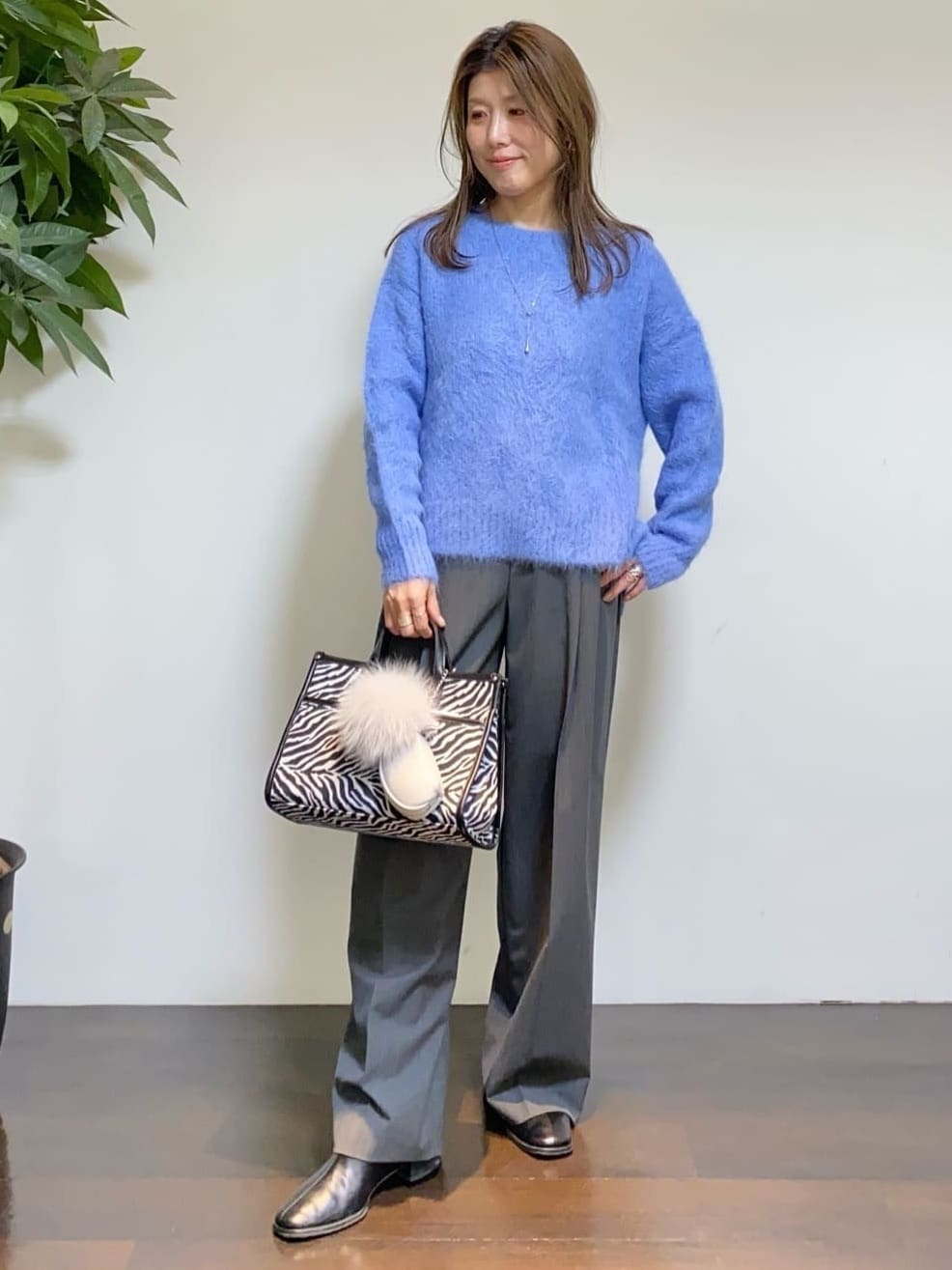 tomoさんの「UNTITLED｜【ゆったり】アルパカ混シャギーニット」を使ったコーディネート
