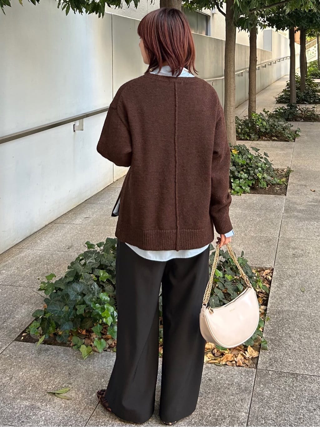 RINAさんの「OPAQUE.CLIP｜リラクシークルーネックニット【洗濯機OK】」を使ったコーディネート