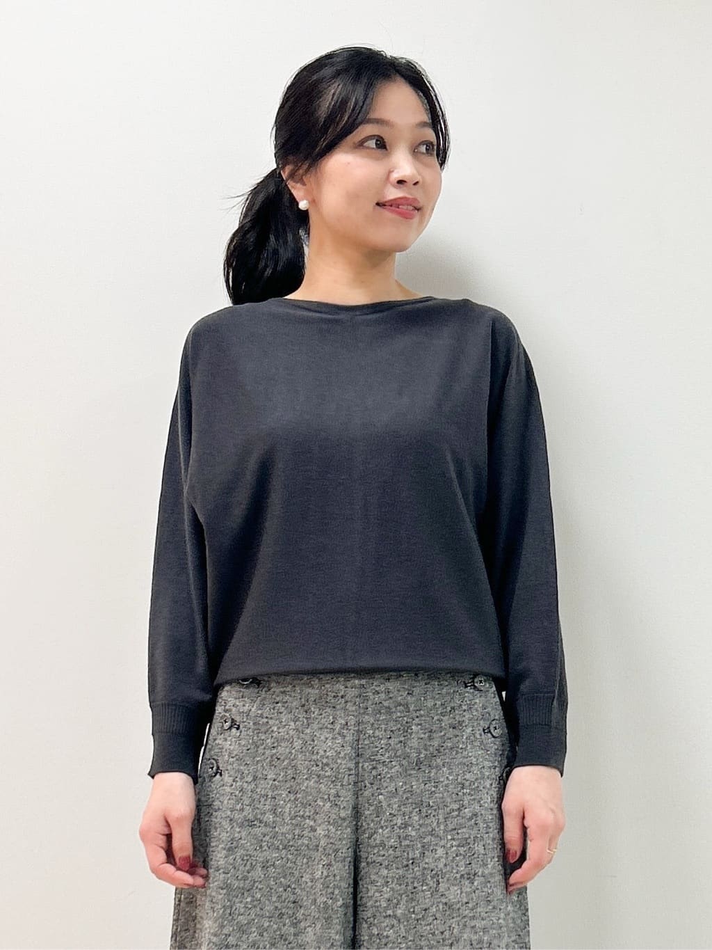 Kaiさんの「Dessin｜【洗える】ウールブレンド後ろボタンニット」を使ったコーディネート