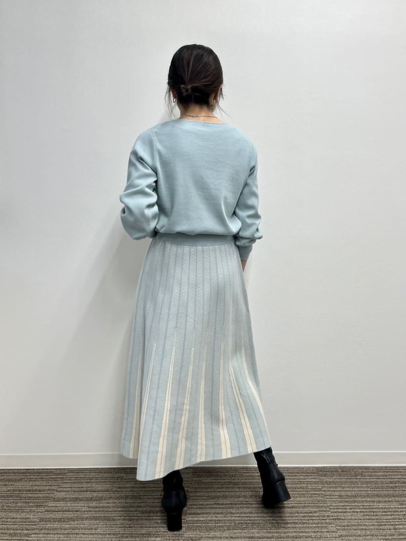 saoriさんの「【手洗い可】フレアスカートニットセットアップ」を使ったコーディネート