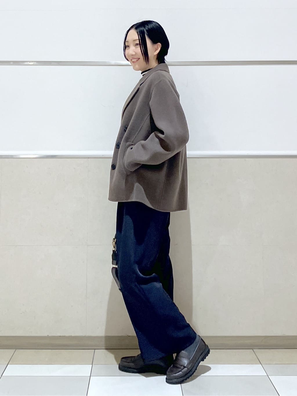 eriko さんの「Dessin｜【洗える】リブタートルネックニット」を使ったコーディネート