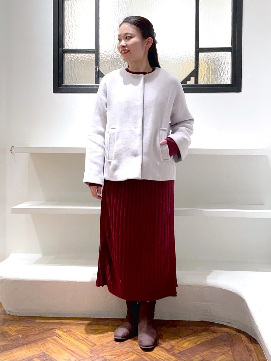 あんりさんの「grove｜【ウール混】軽やかに羽織れるショートコート」を使ったコーディネート