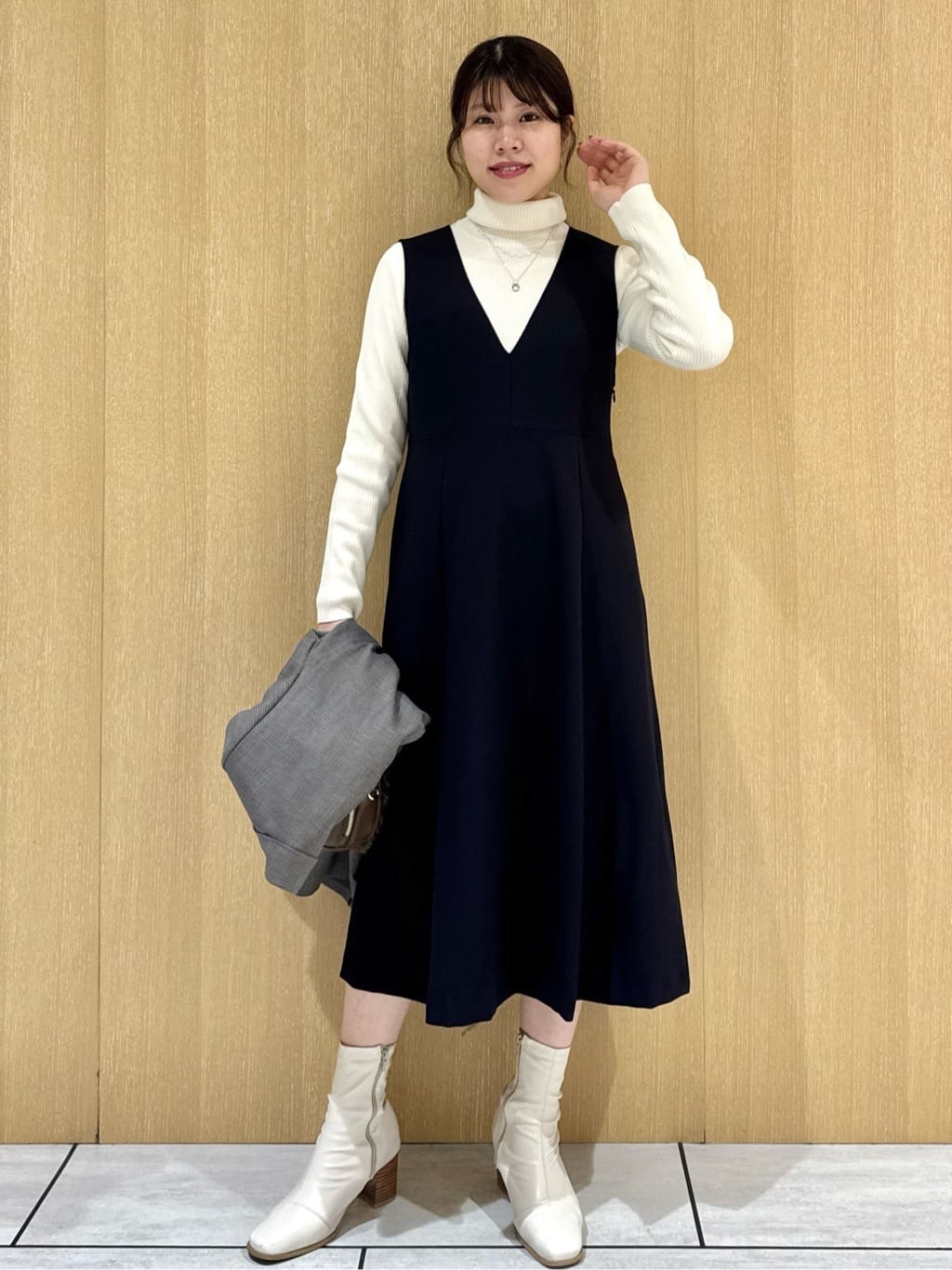 nanaさんの「UNTITLED｜【セットアップ可】ウールライク ダブルブレストジャケット」を使ったコーディネート