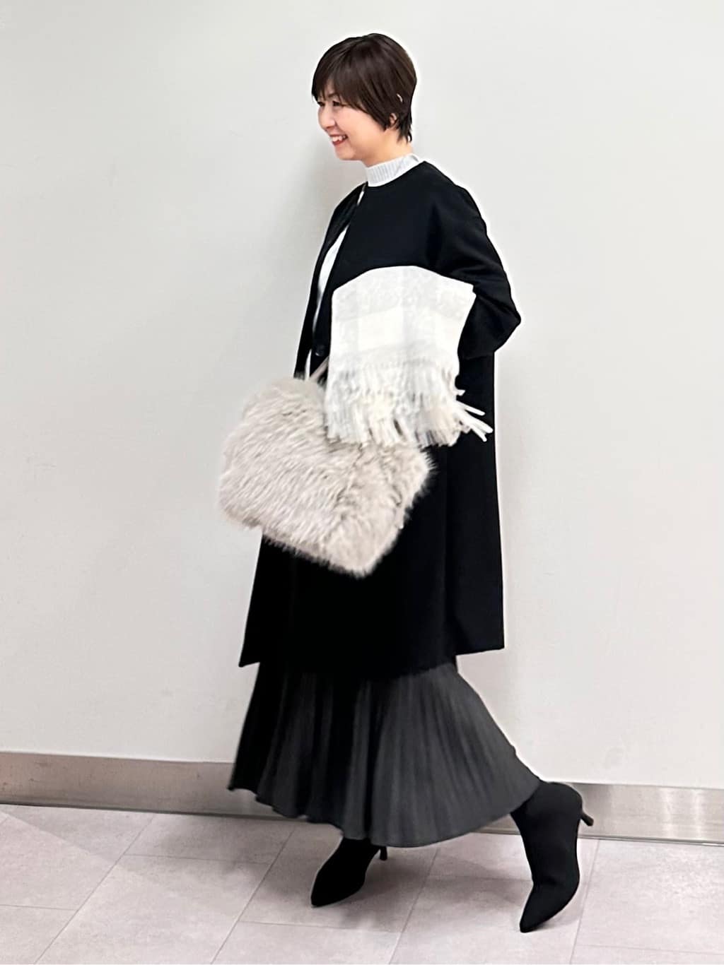 みなこさんの「UNTITLED｜【8色展開/洗える】ウールカシミヤ ハイネックニット」を使ったコーディネート