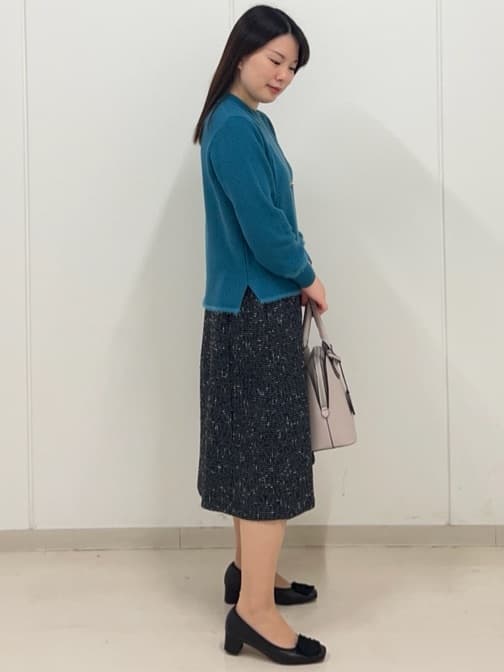 ゆうさんの「Reflect｜【広がりすぎない／美シルエット◎】ツイードフレアスカート」を使ったコーディネート