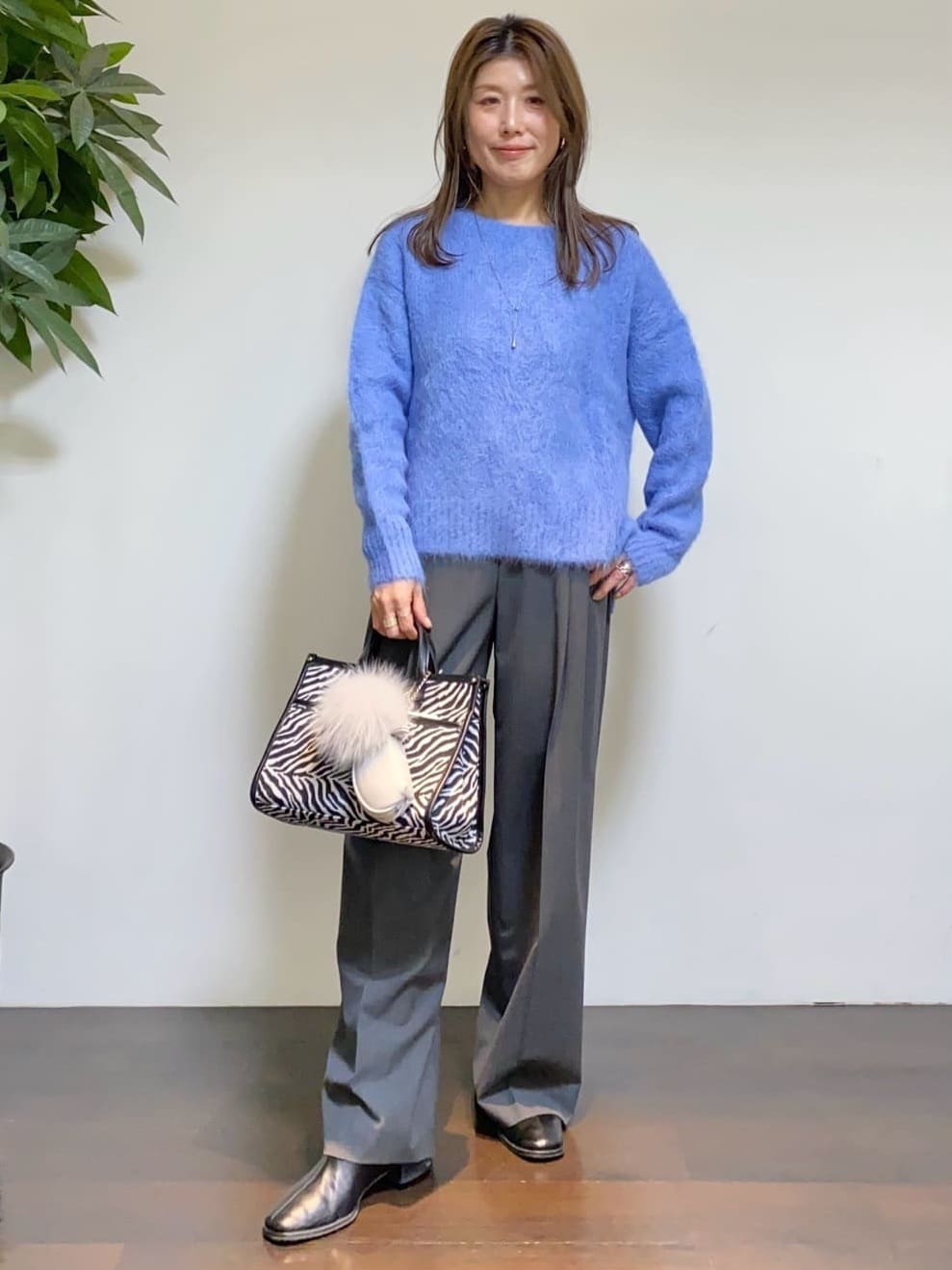 tomoさんの「UNTITLED｜【ゆったり】アルパカ混シャギーニット」を使ったコーディネート