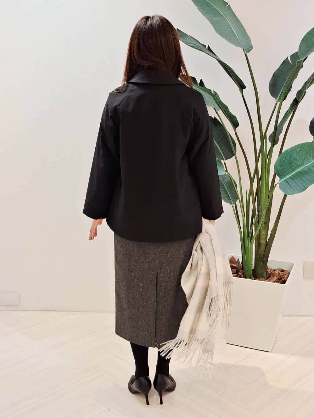YuKaRiさんの「UNTITLED｜【超軽量／蓄熱】ライトパフステンカラーコート」を使ったコーディネート