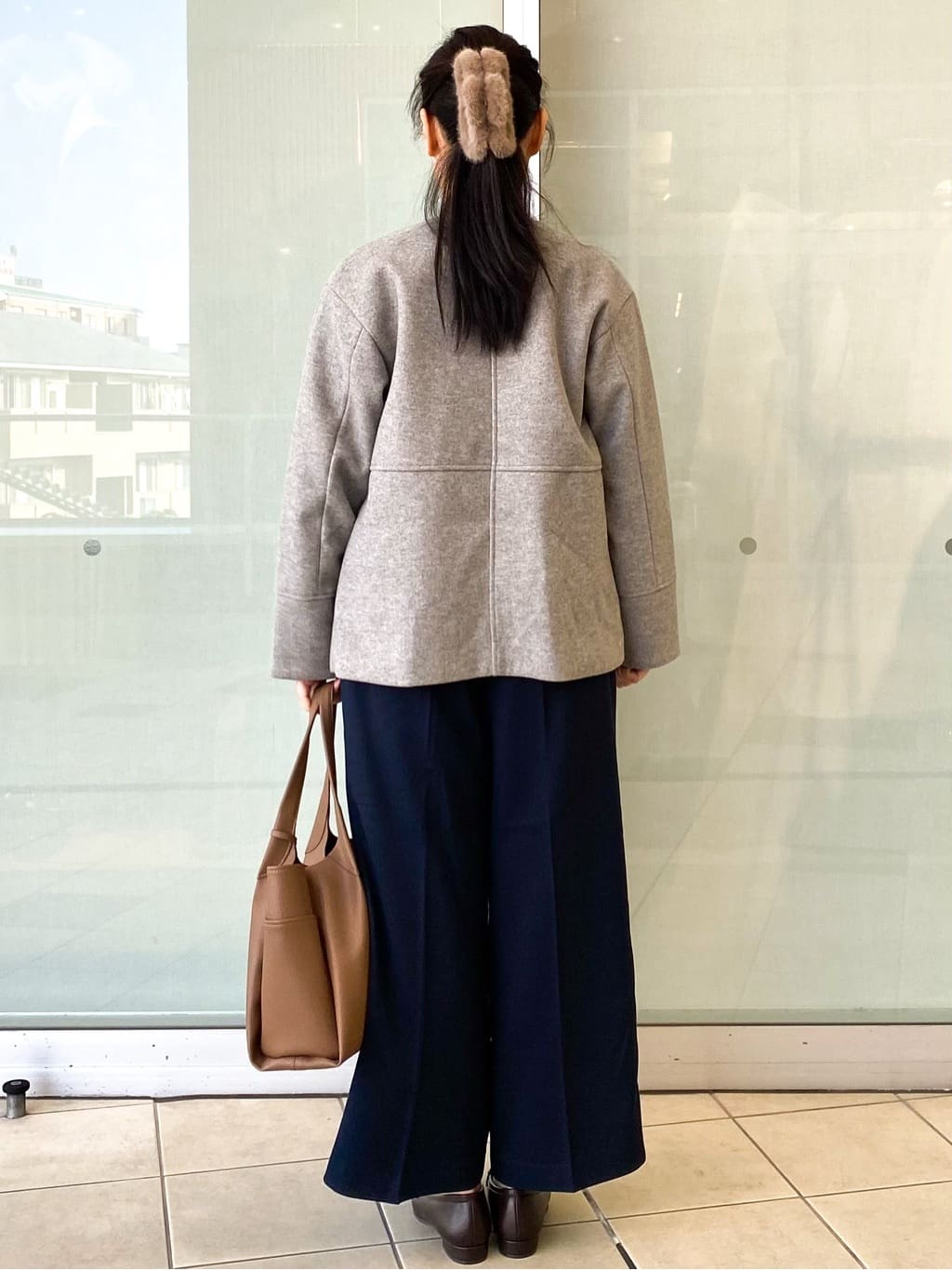Jeanさんの「OPAQUE.CLIP｜ウールライクメルトンノーカラーコート【洗濯機洗い可】」を使ったコーディネート