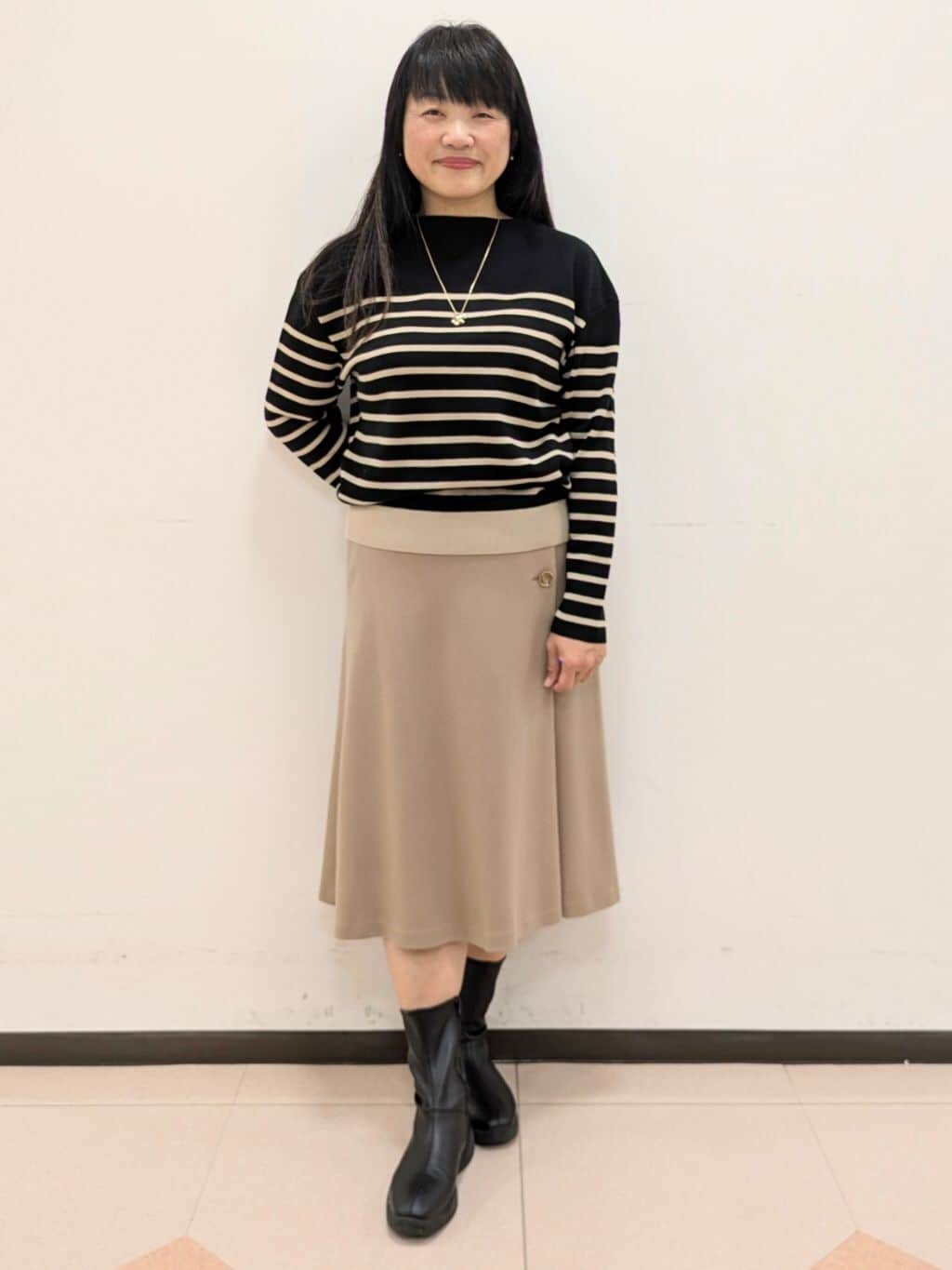 ともさんの「UNTITLED｜【洗える】モックネックミラノリブニット」を使ったコーディネート