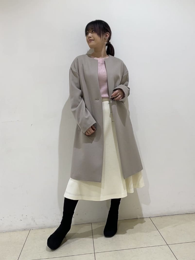 watanabeさんの「UNTITLED｜【きれいめ/洗える】ラメ入りワイドボートネックニット」を使ったコーディネート