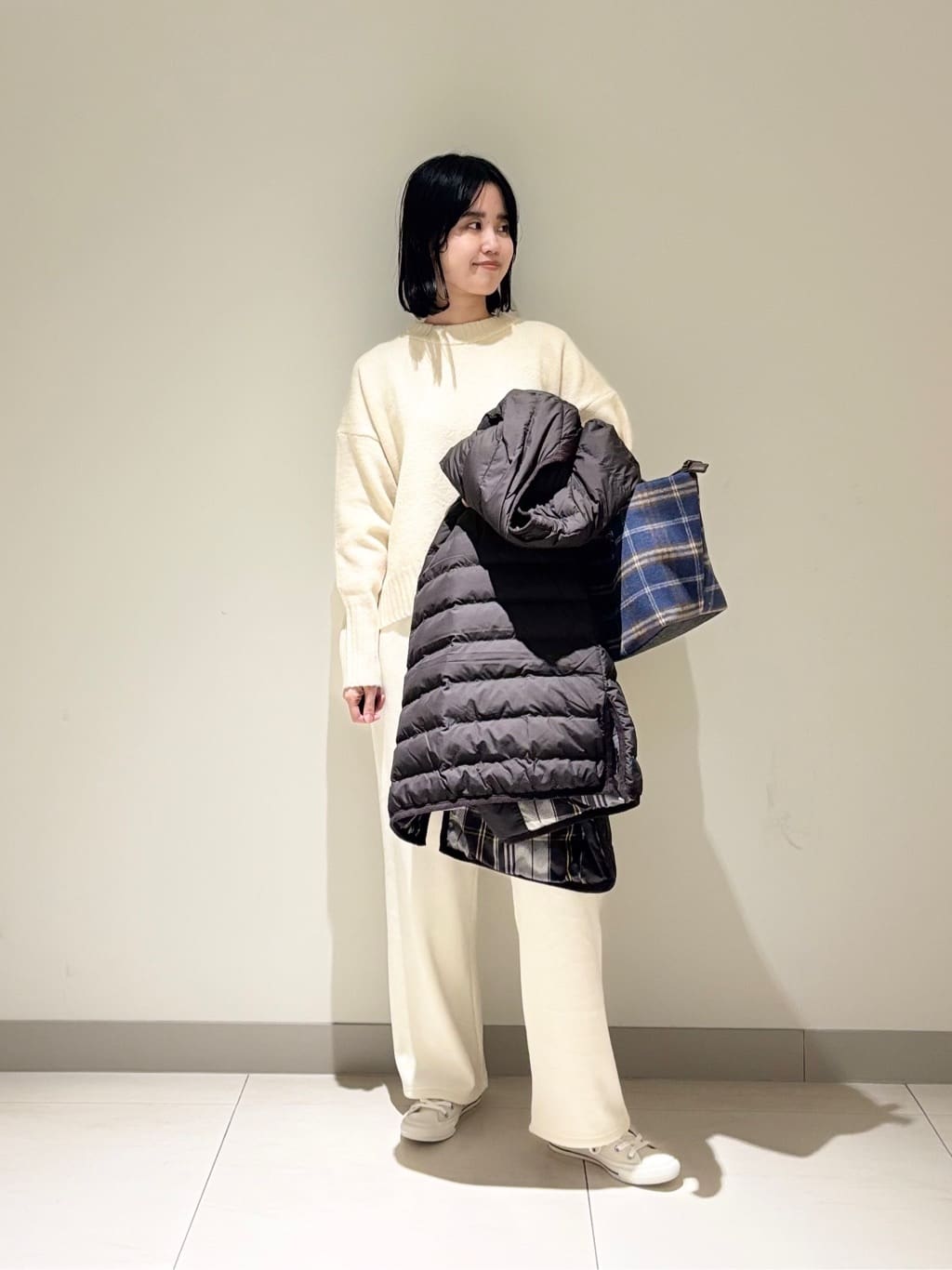 mayuさんの「Dessin｜チェック柄ボートトートバッグ」を使ったコーディネート