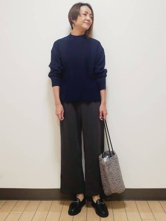 yuuさんの「Reflect｜【一枚で着映え◎／ゆったりシルエット】ラメ&times;スパンコールウール混ニット」を使ったコーディネート