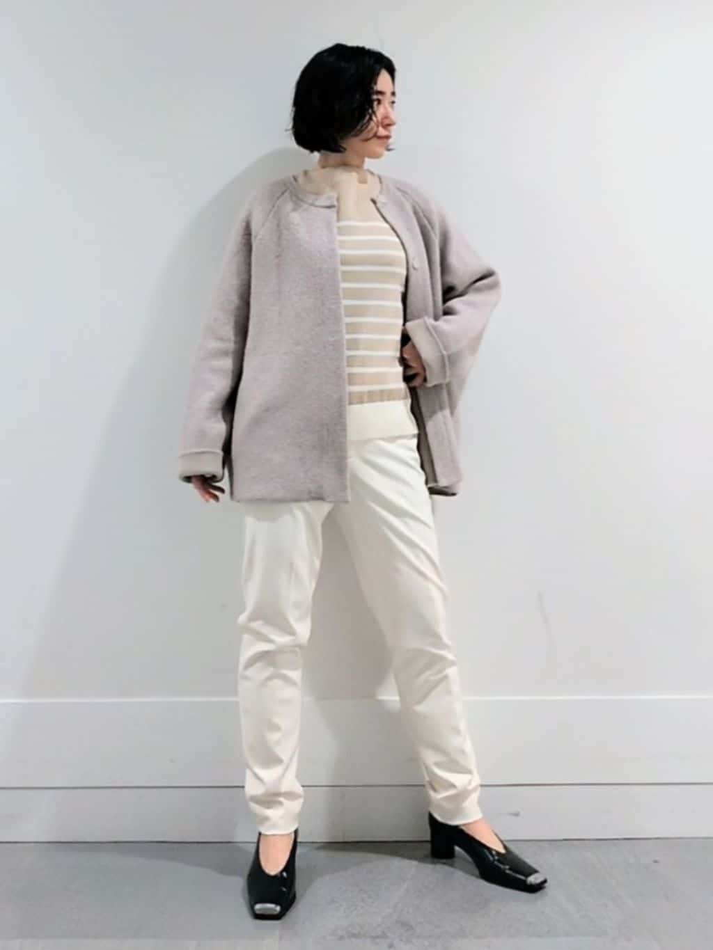 ミズタさんの「UNTITLED｜【軽アウター/ミドル丈】ウールニットコーディガン」を使ったコーディネート